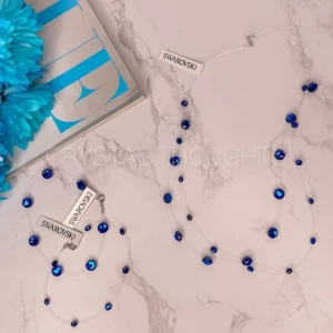 Διπλό Σετ Κολιέ και Βραχιόλι χεριού Capri Blue